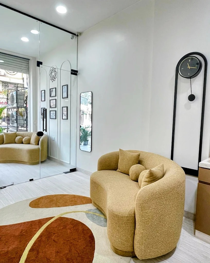 Premium patient lounge with designer furniture